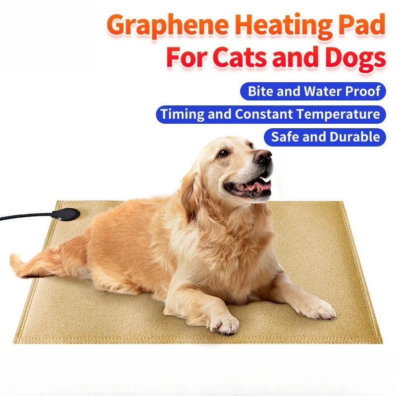 Alfombra calefactora para perros y gatos de grafeno en invierno