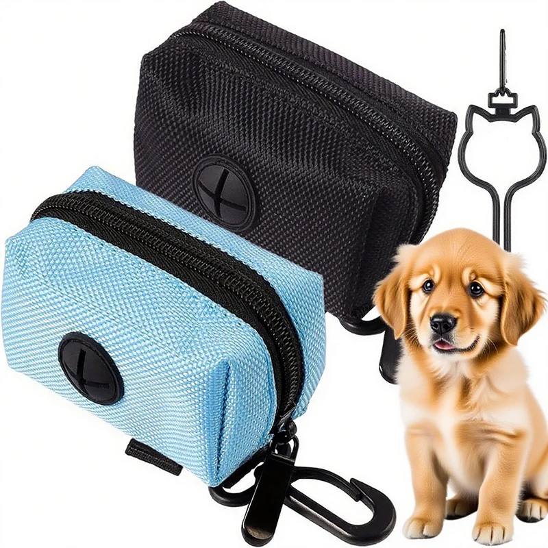 Bolsa dispensadora de caca para perros y mascotas, accesorio de correa, Mini bolsa de basura ajustable, dispensador de bolsas para excrementos, herramientas de limpieza para mascotas