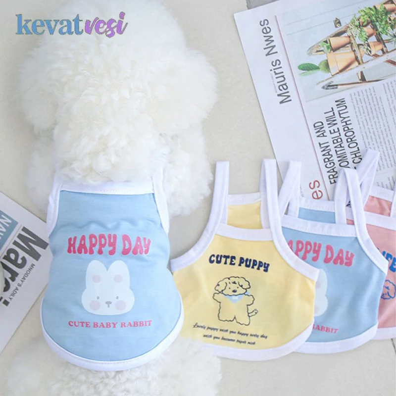 Chaleco bonito de verano para perros, ropa transpirable para mascotas para perros pequeños y medianos, camiseta fina para cachorros, ropa para Chihuahua Yorkie, suministros para mascotas