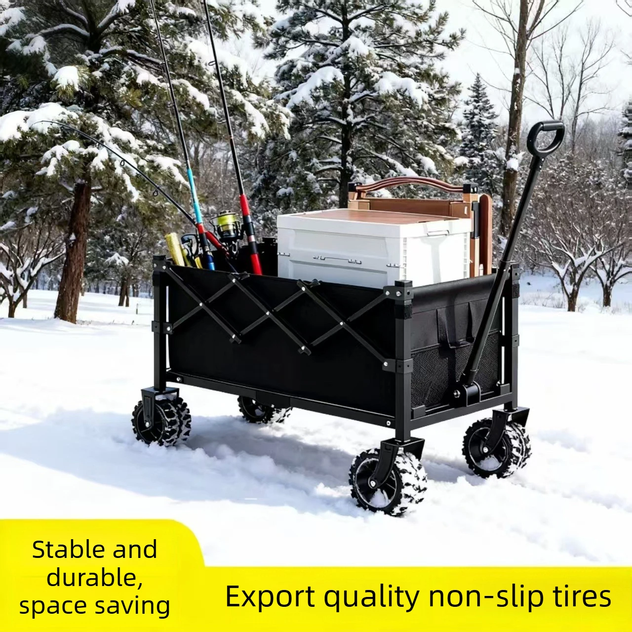 Carrito camping plegable para perros – Gran capacidad accesorios - imagen 3