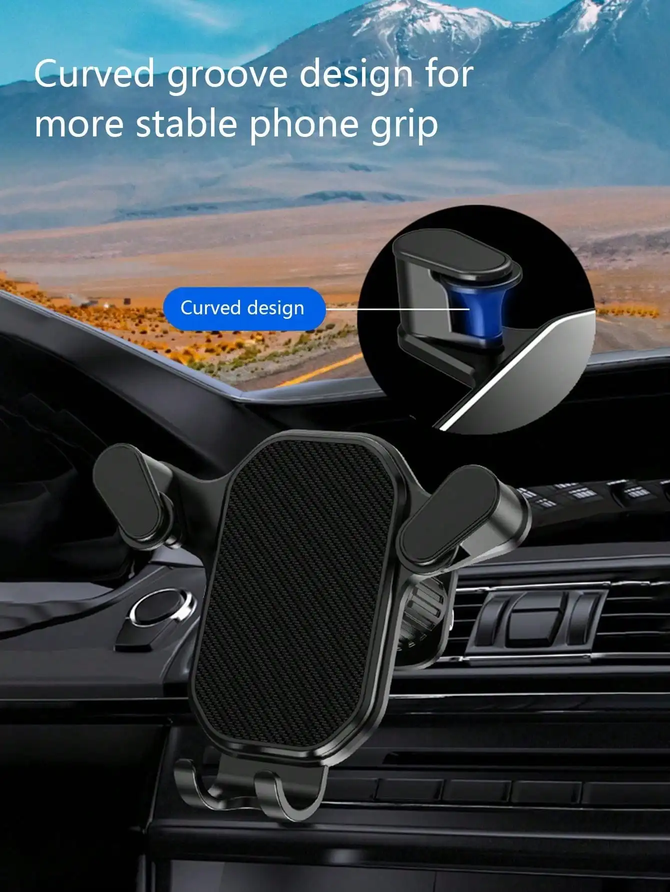 Soporte móvil coche antivibración universal gancho invertido - imagen 3
