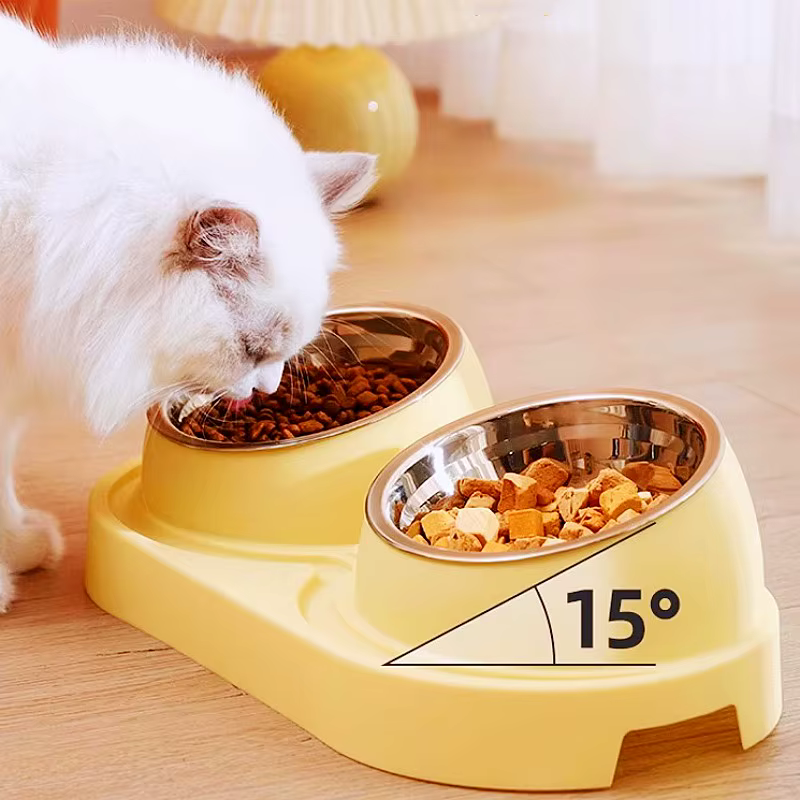 Comedero doble con bebedero antiderrames para perros y gatos - imagen 3