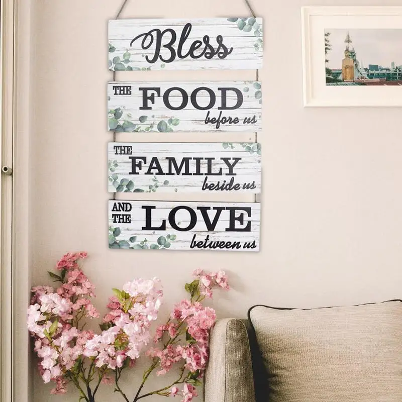 Letreros de suspensión artísticos plegables de madera de granja, productos de decoración del hogar duraderos y coloridos para pasillo, jardín, granja, Frente - imagen 2