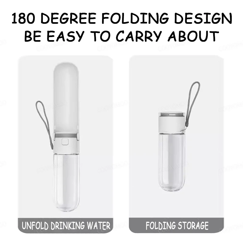 Botella de agua plegable portátil para perros, bebedero para gatos a prueba de fugas para caminar al aire libre, accesorios para perros pequeños y grandes - imagen 3