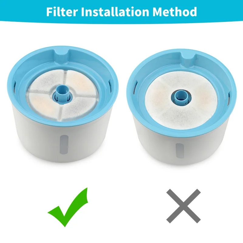 Filtro de carbón activado de repuesto para fuente de agua potable para gatos, filtros reemplazados, flor para dispensador de fuente redonda para perros y mascotas - imagen 2