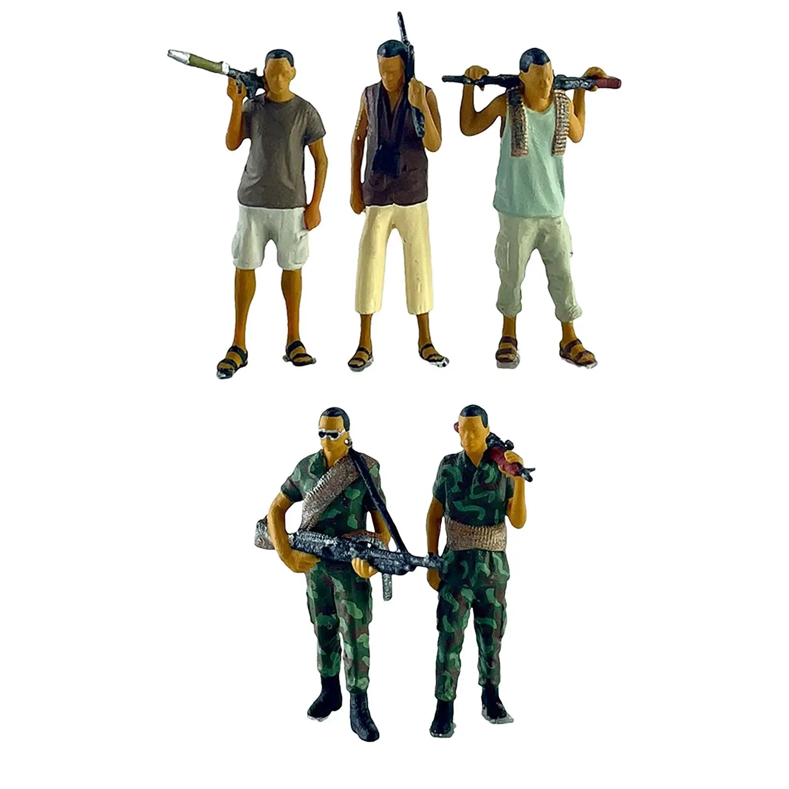 1:64 Diorama Figures Miniature Pose Scene Trains Architectural Painted Miniature People Model Handpainted DIY Scene Decor