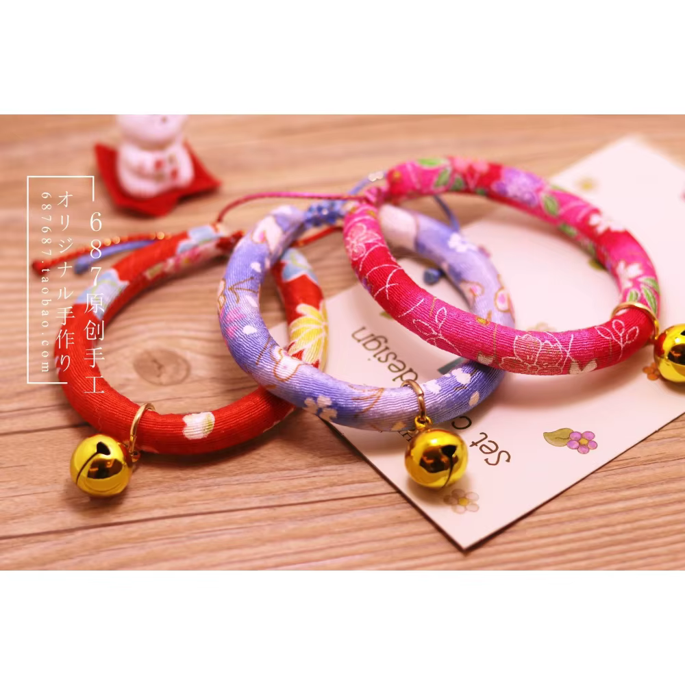 Collar japonés con campana para gatos y perros – Gato de la suerte - imagen 3