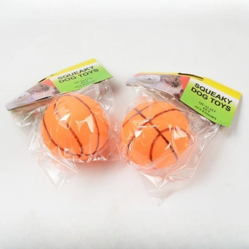 Juguete para masticar con pelota chirriante para perros, pelota de entrenamiento interactiva para cachorros y gatos, divertido diseño de baloncesto para rechinar y jugar con los dientes - imagen 5