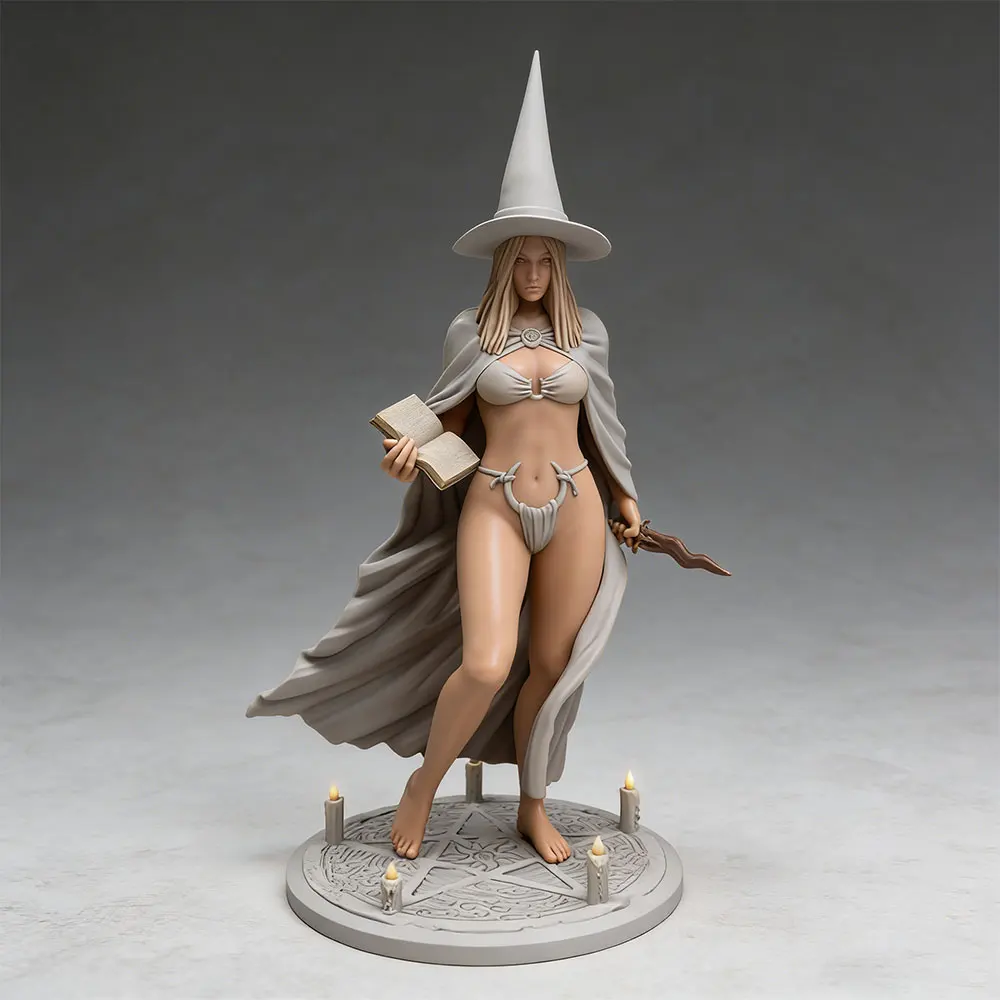 Figura mago sexy 75mm en resina para pintar y coleccionar - imagen 4