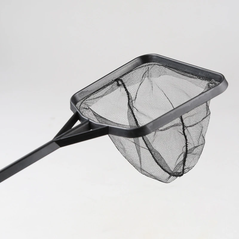 Red de pesca cuadrada para acuario, equipo de pesca con mango largo para atrapar peces ornamentales, camarones, pecera, accesorios limpios, 1 ud. - imagen 5