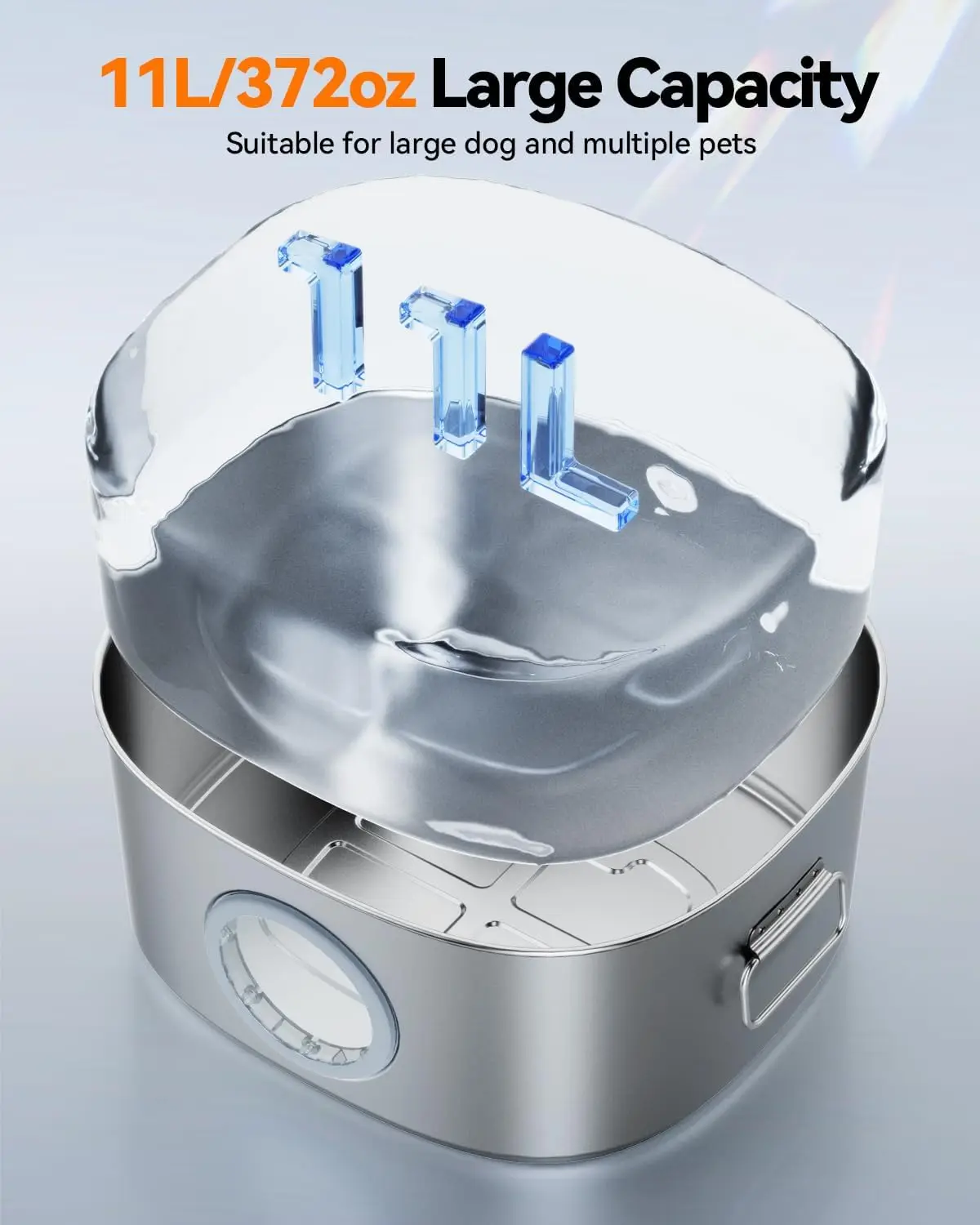 Fuente de agua para perros acero inoxidable ultra silenciosa - imagen 2