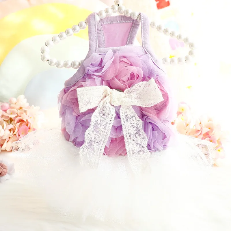 Vestido princesa de tul transpirable y cómodo para perro pequeño