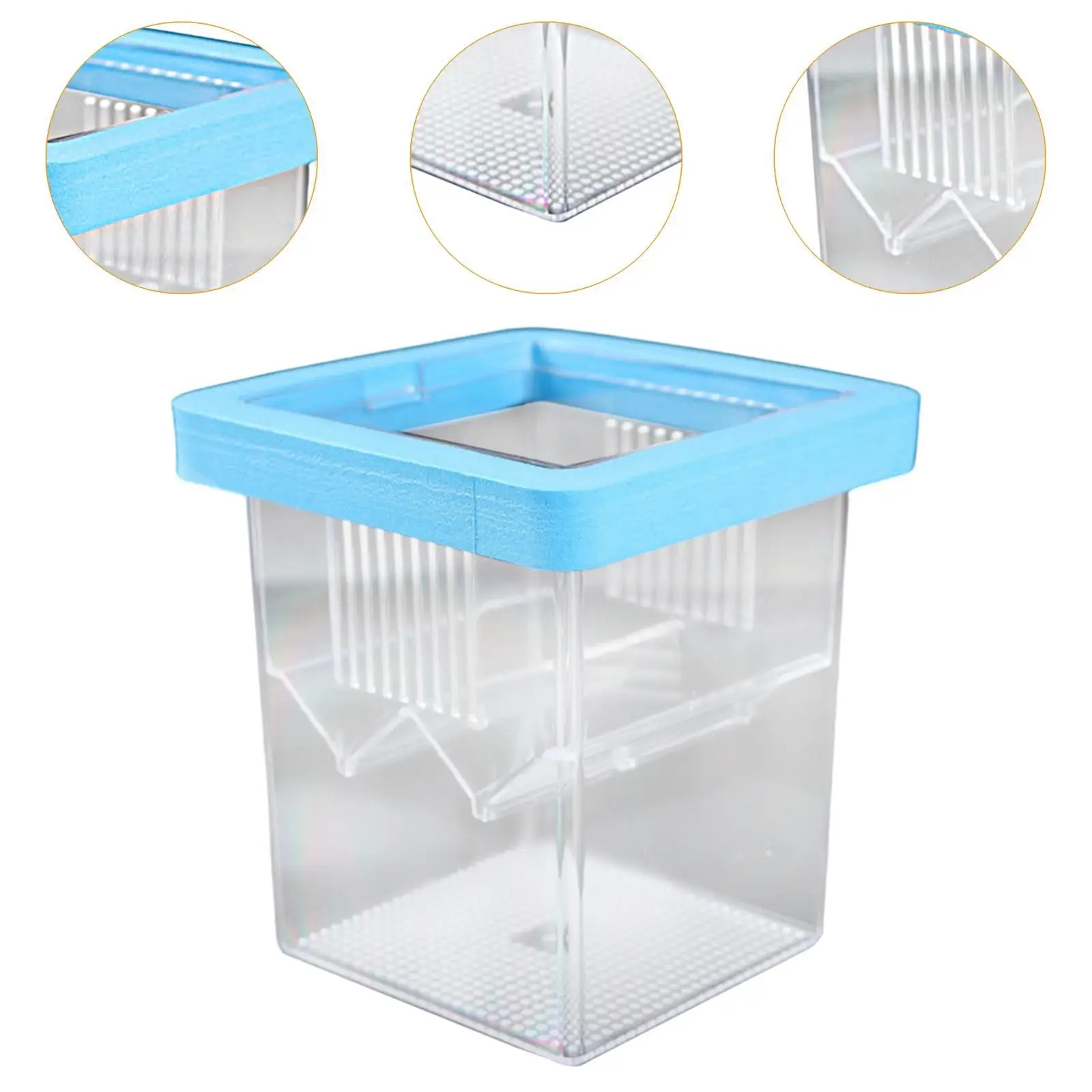 Caja de cría para pecera, caja de cría de peces, mini estuche de aislamiento para freír pescado, tanque de cría flotante, caja para incubar, - imagen 5
