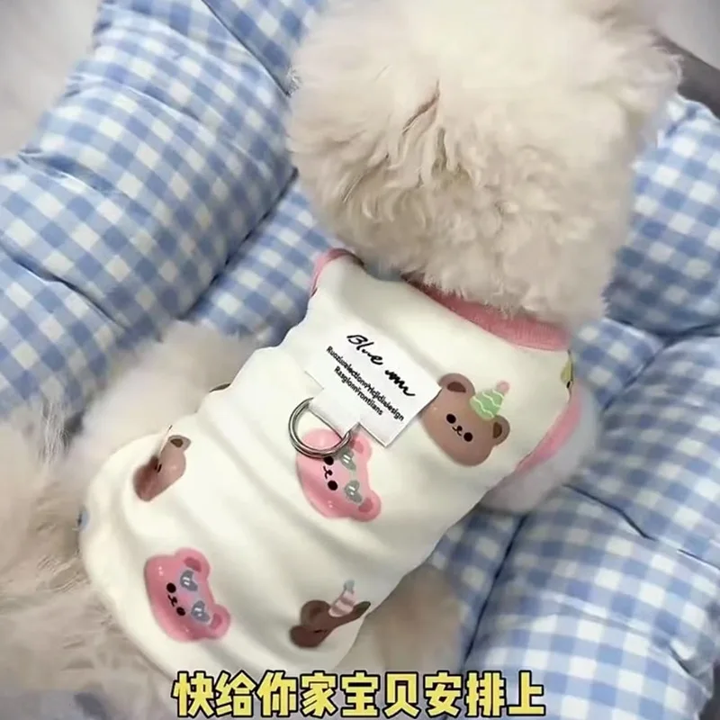 Camiseta sin mangas fina para mascotas, camiseta sin mangas para mascotas, gato, Teddy, perro pequeño, Yorkshire, ropa para cachorros, chaleco refrescante para perros, primavera/verano