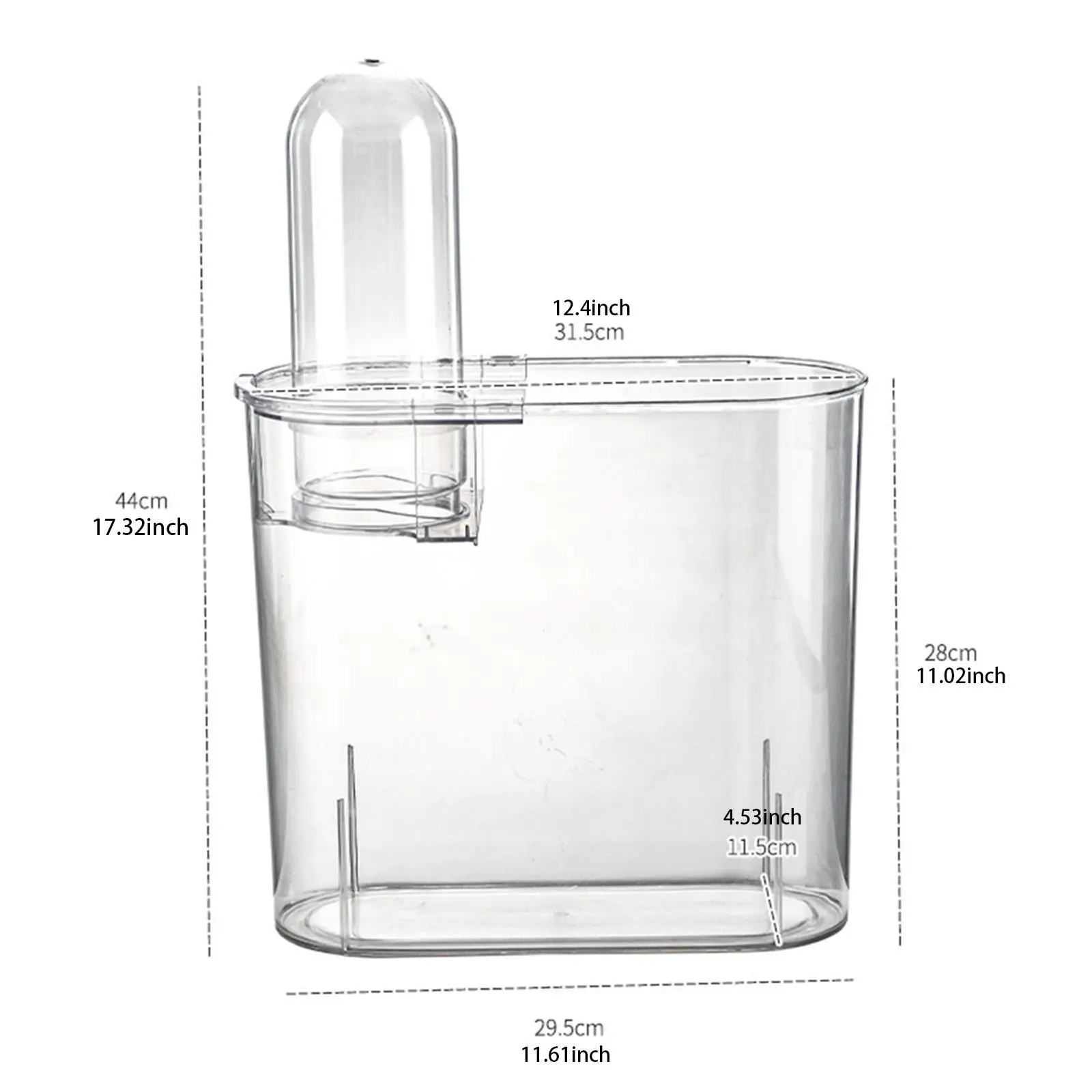 Mini Fish Tank Fish Bowl Sturdy with Cover Multiuse Turtle Tank Aquarium Tank for Home Living Rooms Desk Offices Decorative