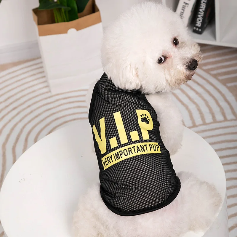 Chaleco ultrafino, ropa de verano para perros pequeños, gatos, Chihuahua, camiseta de malla transpirable, disfraces divertidos y lindos para mascotas, abrigo para cachorros - imagen 2