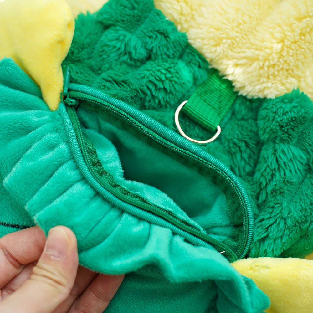Ropa para perros, sudaderas con capucha de lana suave y cálida para perros pequeños, disfraz de Cosplay para cachorros y gatos, abrigo con capucha para mascotas, chaqueta con bolsa para tortugas - imagen 5