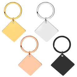 Placa identificación cuadrada acero inoxidable para gatos y perros