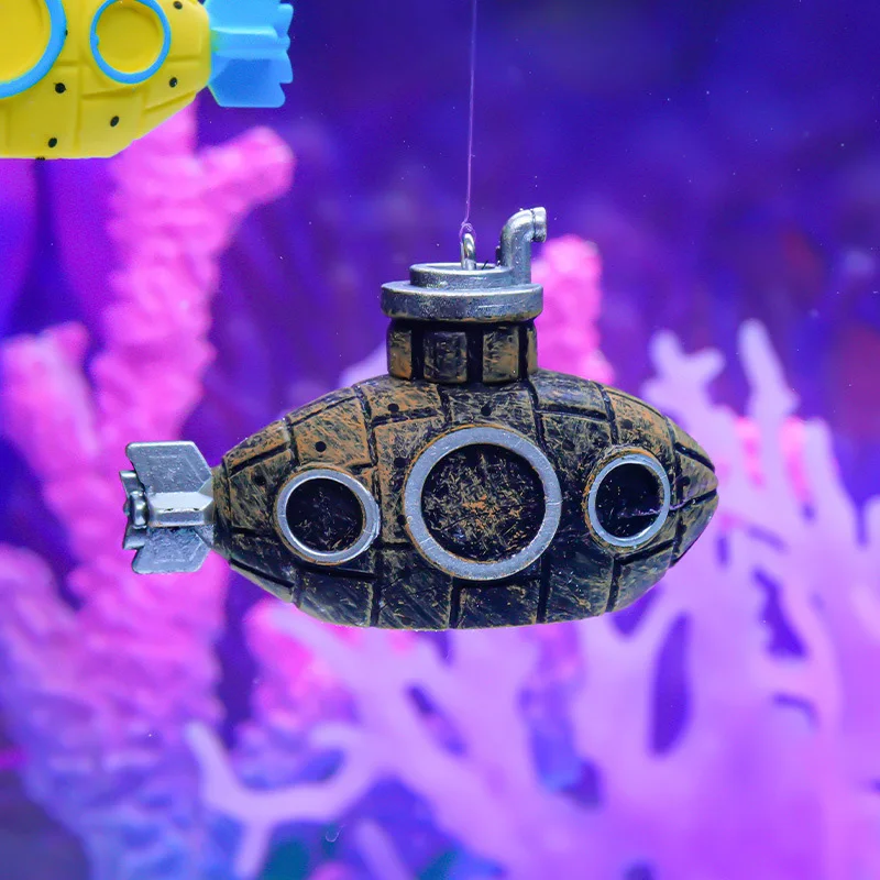 Adorno submarino para acuario, decoraciones para pecera, adorno flotante para pecera, Mini decoración para acuario, suministros para pecera - imagen 4