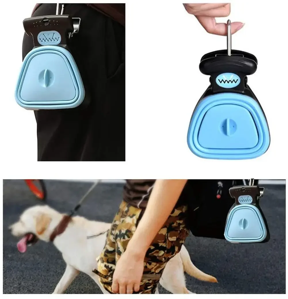 Pala plegable para mascotas con 1 rollo de bolsas descompuibles para perros, recolector de mascotas, recogida limpia, limpiador de excrementos, producto para mascotas - imagen 4