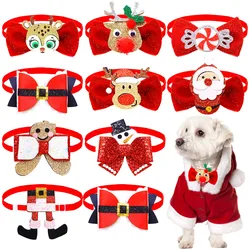 50 Uds. De pajaritas bonitas para perros para Navidad, pajarita navideña a la moda exquisita, corbatas para perros pequeños, accesorios de aseo para mascotas