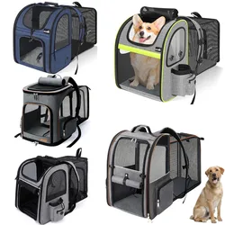 Bolsa mochila transpirable para gatos y perros pequeños expandible