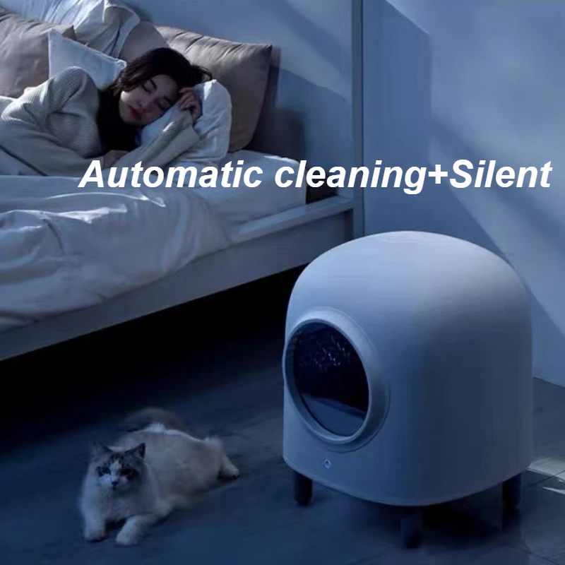 Caja de arena automática para gatos, caja de arena para gatos de gran espacio, completamente cerrada, inodoro para gatos, desodorización, inodoros para mascotas, suministros de productos - imagen 2