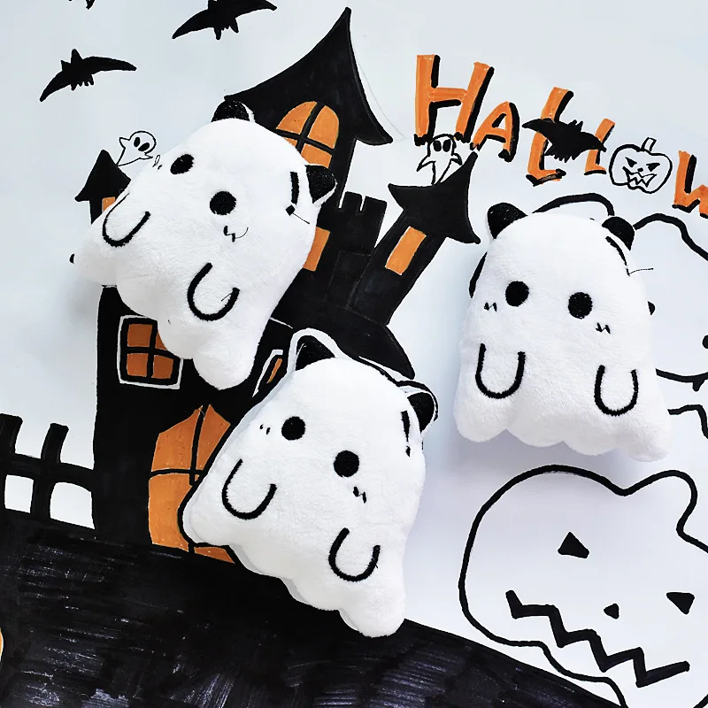 Juguete chirriante de peluche para perros de Halloween, juguetes de peluche de murciélago de calabaza fantasma para cachorros pequeños, juguete festivo para masticar mascotas - imagen 3