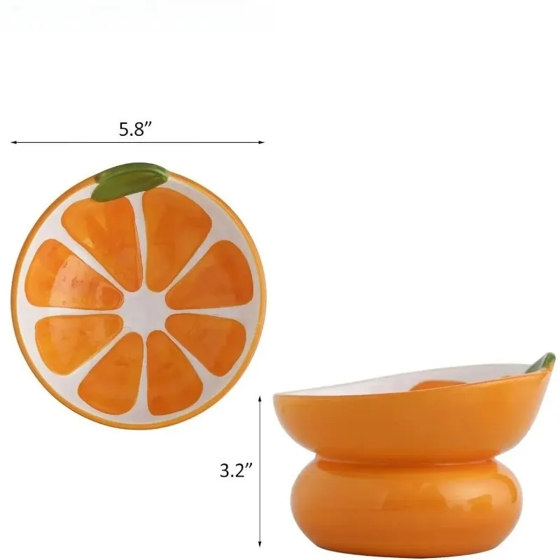 1 cuenco de cerámica elevado para gatos, cuenco de comida elevado para gatos de interior, antivómitos y protege la columna vertebral de mascotas, bonito plato inclinado para gatos - imagen 4