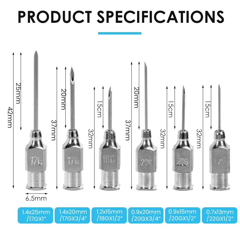 10 unids/caja de agujas de jeringa de animales de acero inoxidable, duraderas, para aves de corral, animales, cerdo, vaca, oveja, Paloma, aguja de tratamiento de vacunación