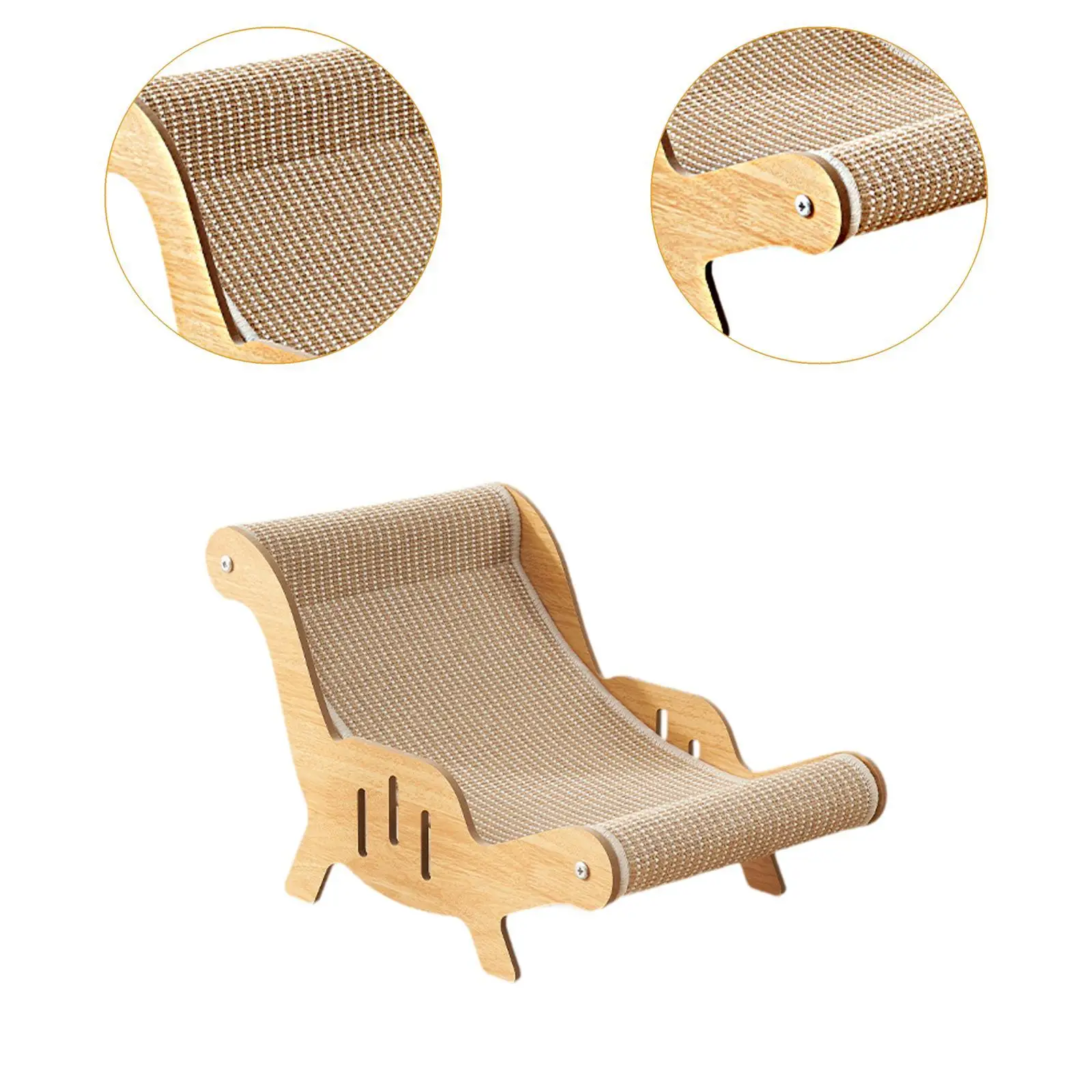 Sillón de Sisal para gatos, rascador de madera para gatos, protección de muebles, garras de molienda, silla de playa para gatos, cama para suministros para animales pequeños - imagen 5
