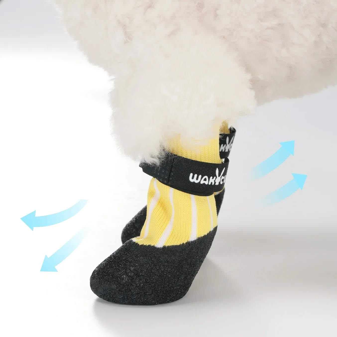 Zapatos de punto transpirables de verano para perros, cubiertas para pies de mascotas para perros pequeños a medianos, zapatos de suela blanda, no se caen al aire libre - imagen 4