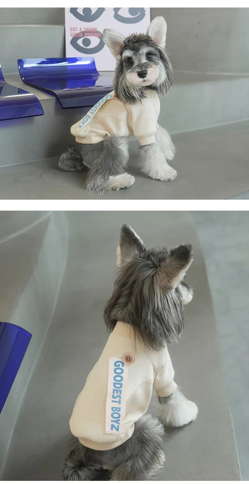 Perro de dos patas sudadera con capucha mascota caliente otoño invierno ropa perros pequeños chaqueta abrigo ropa para clima frío caniche maltés - imagen 5
