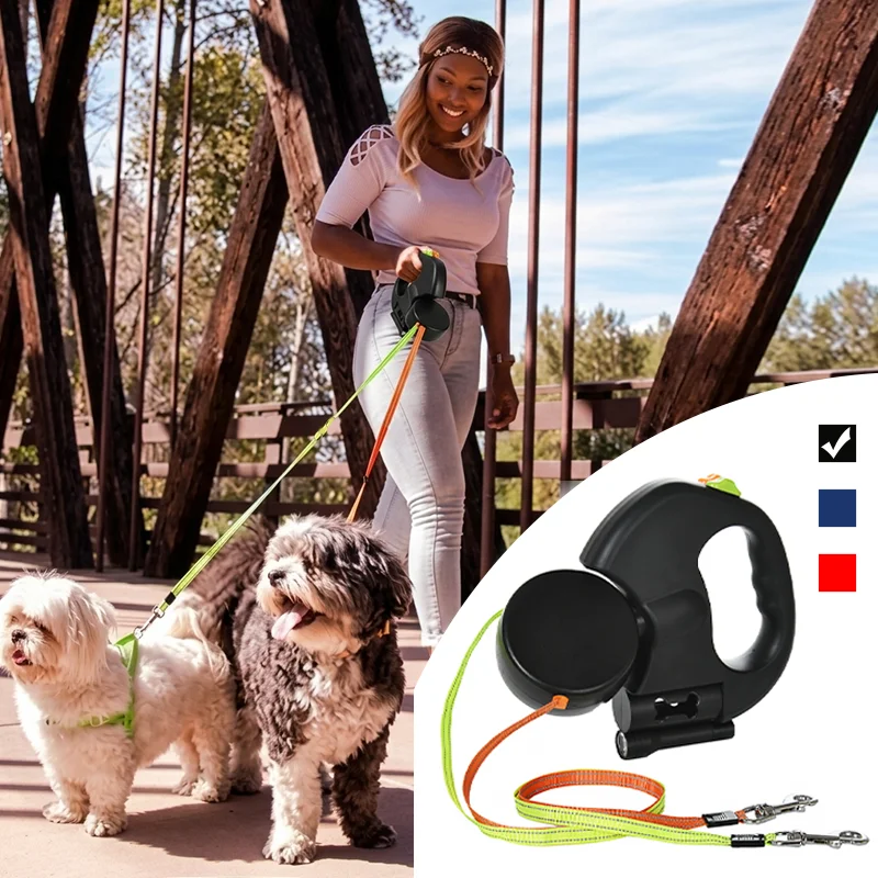 Correa retráctil para perros pequeños y medianos con luz - imagen 3