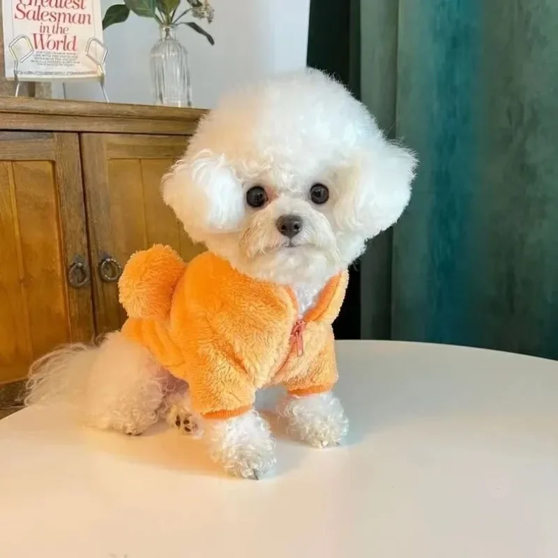 Ropa de lana suave para perros, abrigo de dibujos animados más grueso para mascotas, chaquetas cálidas para cachorros de Yorkshire, Chihuahua, Otoño e Invierno - imagen 2