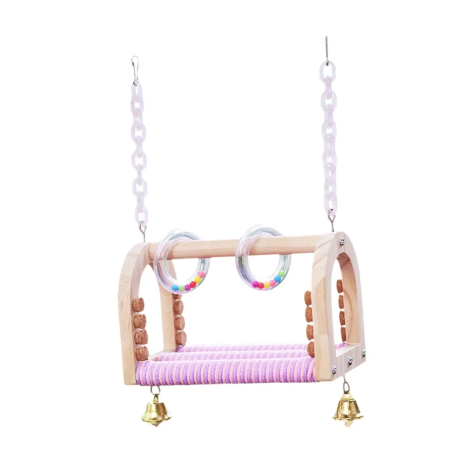 Bird Parrot Swing Toys Standing Chewing Toy for Parrots Lovebirds Budgerigar