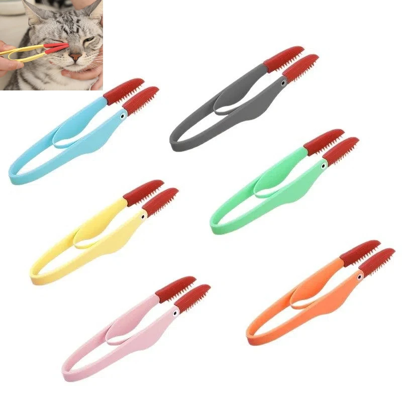 Cepillo de silicona suave para gatos y perros, peines para limpieza de ojos, removedor de excrementos, Clip limpiador, suministros para mascotas, productos para perros y gatos, 1 ud. - imagen 4