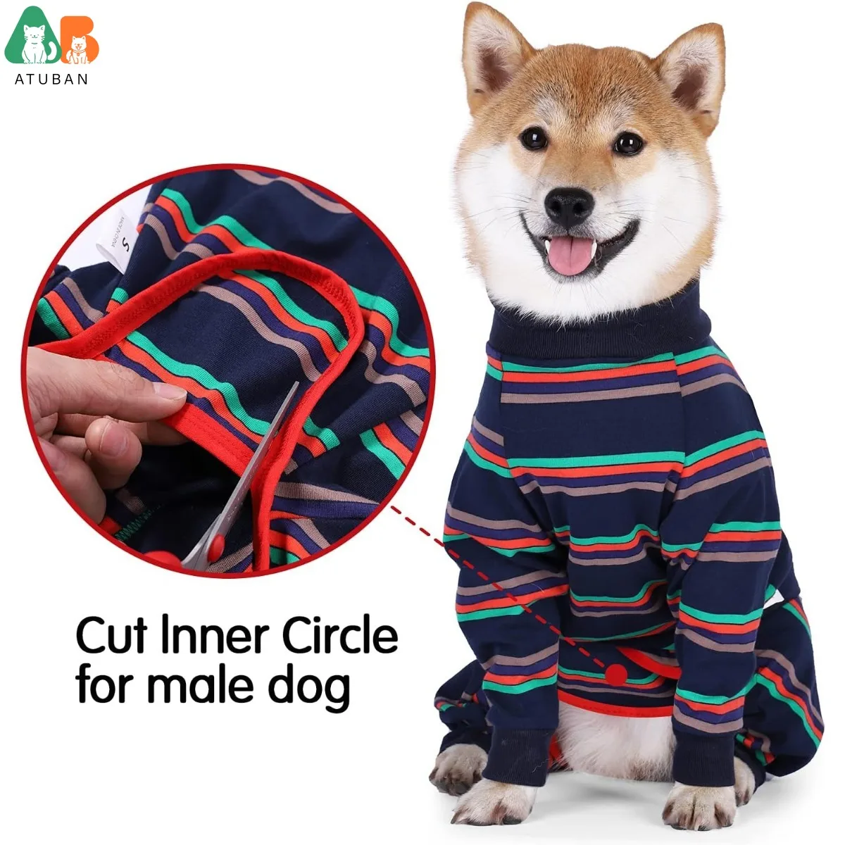 Traje de recuperación para perros, heridas abdominales después de la cirugía, previene la lamer heridas, alternativas de cuello electrónico y cono, camisa postoperatoria - imagen 4