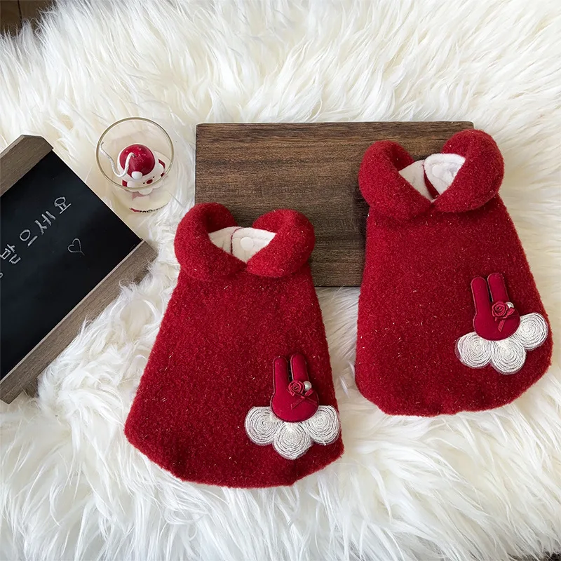 Abrigo peluche invierno estilo princesa para perros mini y cachorros