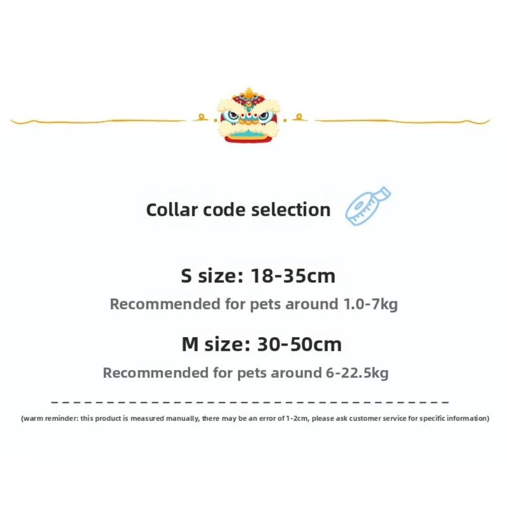 Collar Año Nuevo Chino 2026 del Caballo para gatitos y perritos