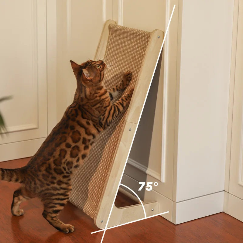 Rascador vertical de sisal para gatos – Poste estable en L resistente - imagen 3