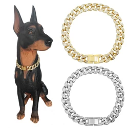 Collar cadena estilo cubano para perro con hebilla rápida