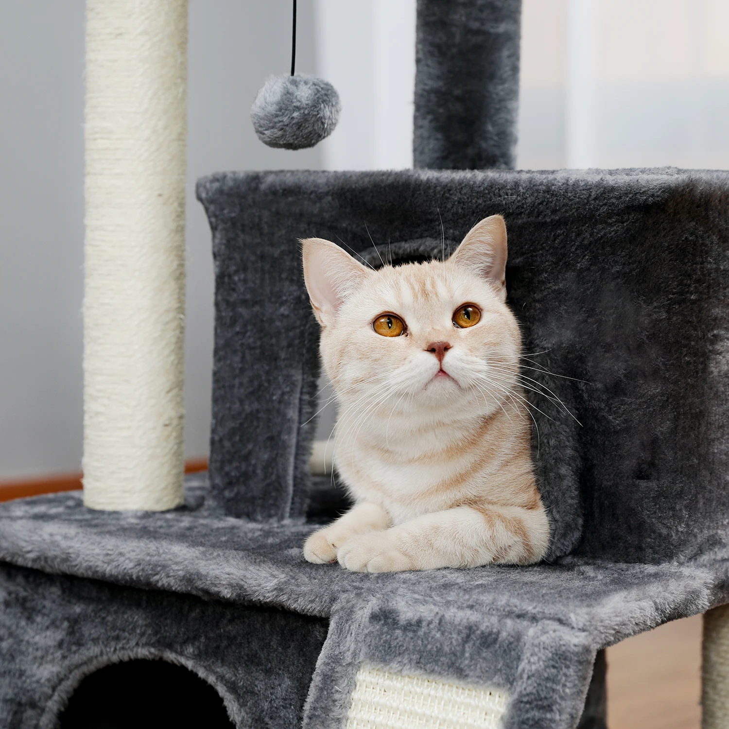 Condominio de árbol para gatos con postes de rascado de Sisal, torre para gatos, muebles para gatitos, Centro de Actividades, juguetes para gatitos, envío directo - imagen 4
