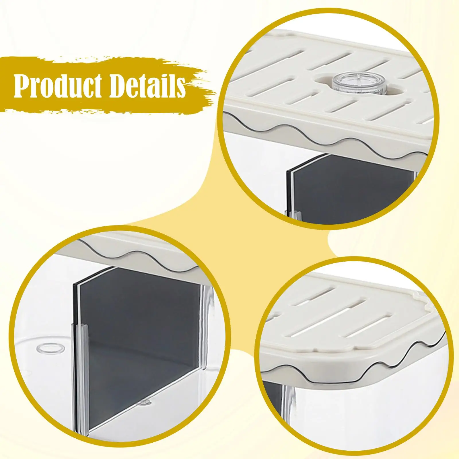 Pecera de mesa, caja de cría de acuario resistente para camarones, peces de bebé, Guppy - imagen 5