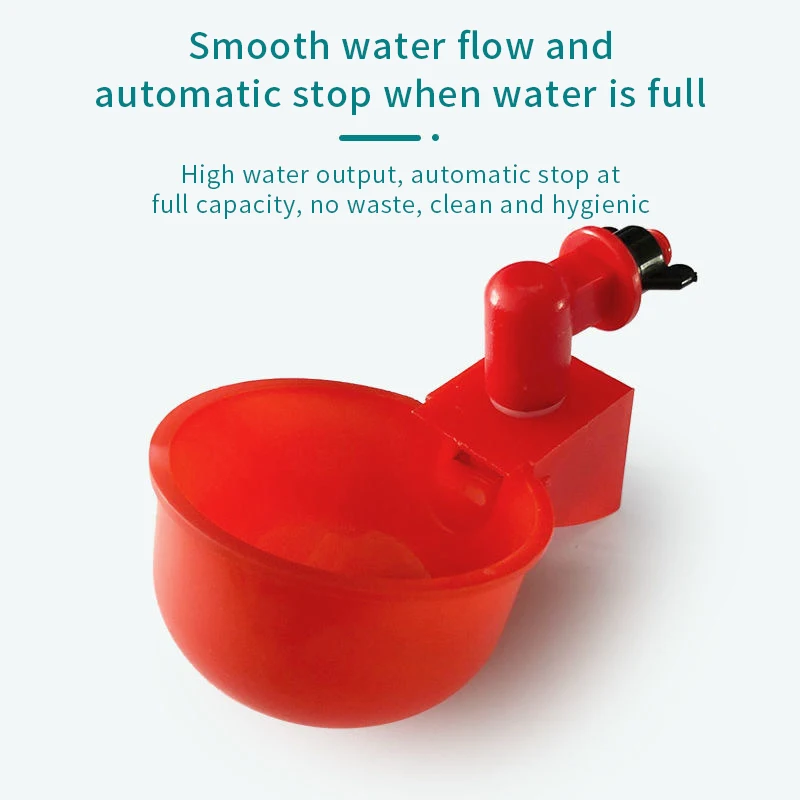 Taza para beber pollo, bebedero automático, alimentador de pollo, bebedero de plástico para aves de corral, bebedero de agua potable para pollitos, patos, gansos, codornices - imagen 2