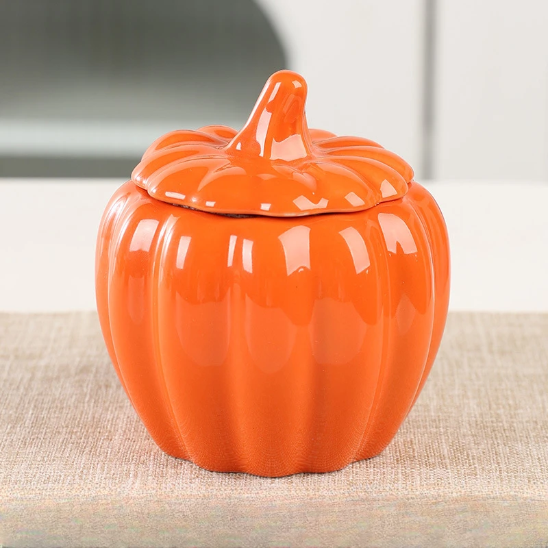 Urna de cerámica para mascotas, pequeño recuerdo de ataúd de cremación, caja de cenizas de gato personalizada, perro, ratón, pájaro, recuerdo funerario, calabaza - imagen 3