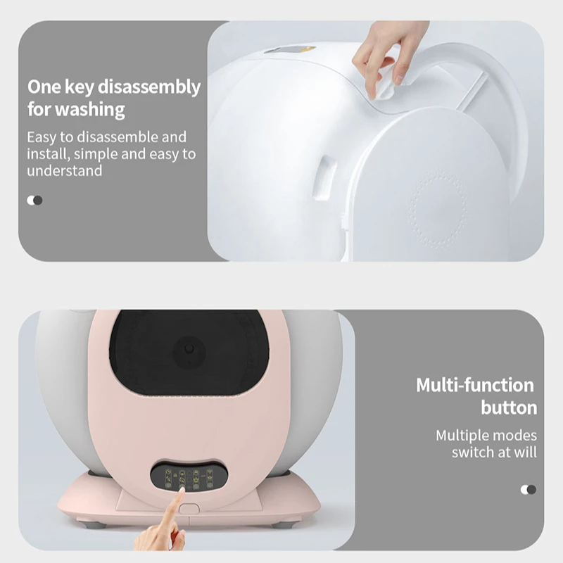 Caja de arena inteligente para mascotas y gatos, gran capacidad, Control por aplicación, desodorización, completamente cerrado, productos de accesorios de limpieza de inodoro para gatos - imagen 5