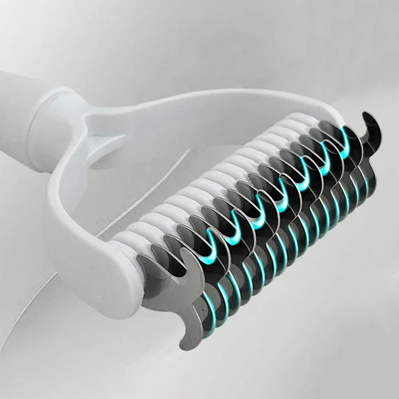 Removedor de pelo de mascotas de doble cara, cepillo para quitar el pelo de perros, peine anudado para cachorros, cepillo para el pelo para gatos, suministros de aseo para mascotas