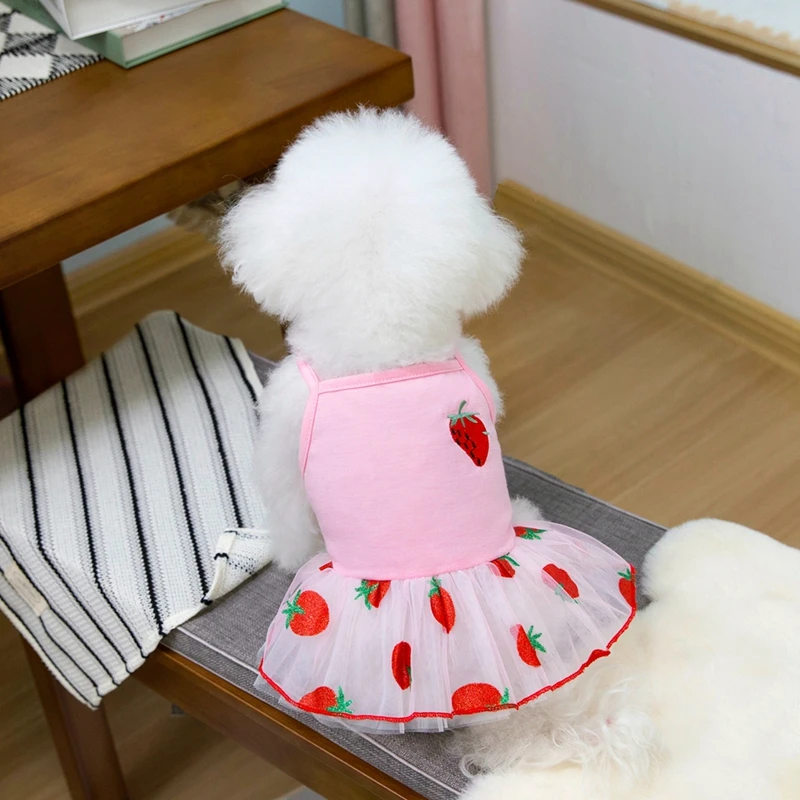 Lindo vestido para perros pequeños, gato, cachorro fino, falda de princesa, ropa para perros, Chihuahua, Yorkshire, suministros para mascotas - imagen 2