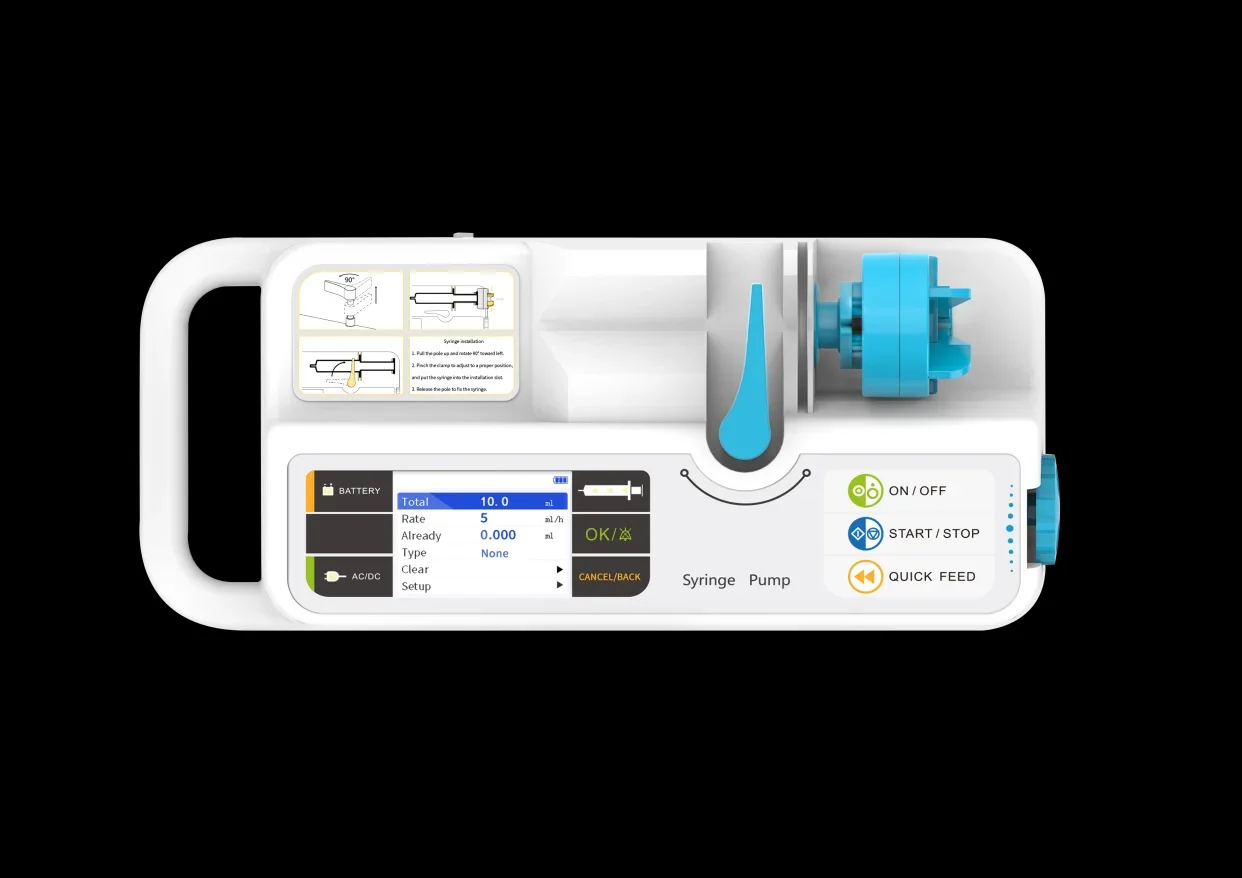 CONTEC-bomba de jeringa de uso humano o veterinario, bomba de infusión SP750 / SP950 LCD, alarma en tiempo real, batería recargable - imagen 5